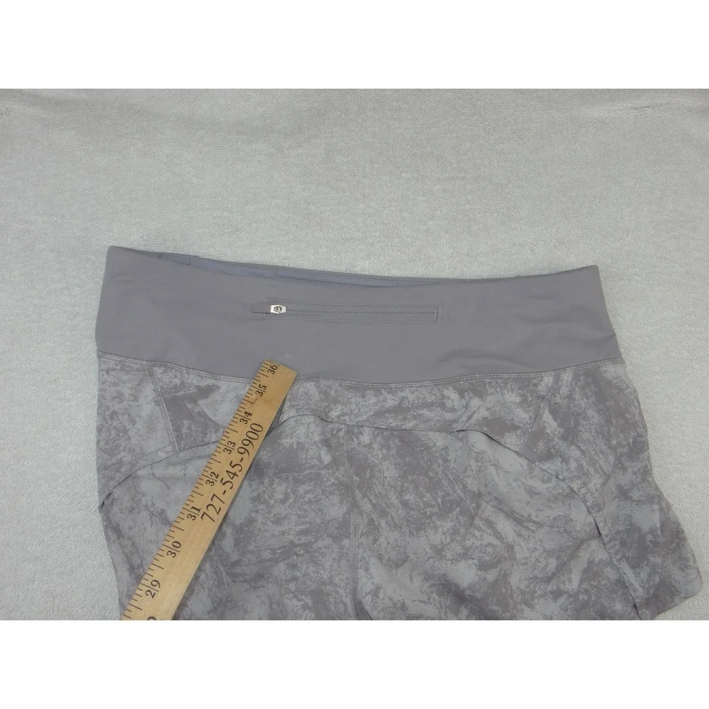 Lululemon Speed Up Running Shorts Grey Marble Ice Dye‎ LW7AX5S Size 8